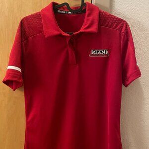 Miami (OH) Short-Sleeve Adidas Polo Shirt, Women's Size Small - NWT